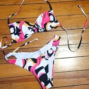 Abstract print bikini